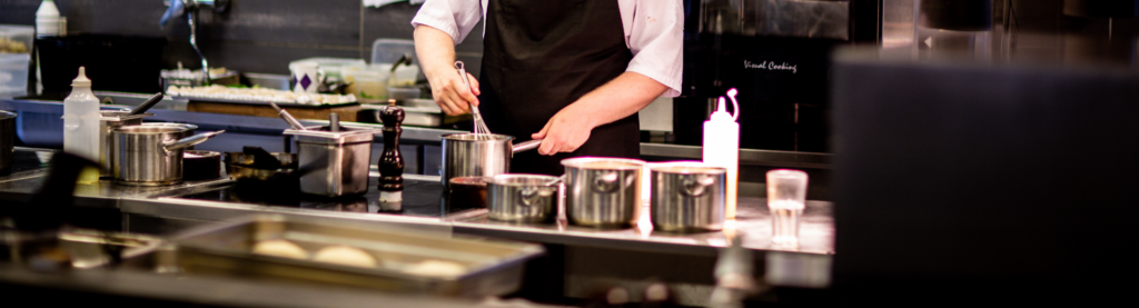 Chef cooking in kitchen