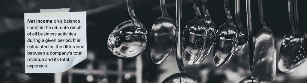 Net Income on a balance sheet definition.